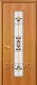 Дверь ламинированная 23Х в цвете Л-12 (МиланОрех) остекленная. Челябинск