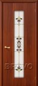 Дверь ламинированная 23Х в цвете Л-11 (ИталОрех) остекленная. Челябинск