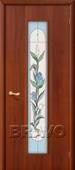 Дверь ламинированная 26Х в цвете Л-11 (ИталОрех) остекленная. Челябинск