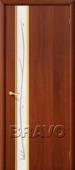 Дверь ламинированная 31Х/Золото в цвете Л-11 (ИталОрех) остекленная. Челябинск
