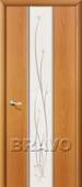 Дверь ламинированная 32Х/Серебро в цвете Л-12 (МиланОрех) остекленная. Челябинск