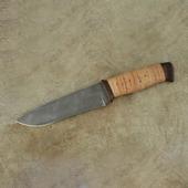 Охотничий нож Н1 из нержавеющего дамаска, береста наборная, текстолит. Челябинск