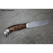 Нож подарочный Н27 из контрастного дамаска, литье «Пума». Челябинск