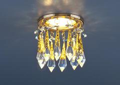 Встраиваемый потолочный светильник2021 золото/прозрачный/голубой (­­FGD/Clear/BL). Челябинск