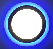 Светильник с синей подсветкой luxwel 1*18+6W LED круглый. Челябинск