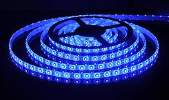 Светодиодная лента3528/60 LED 4.8W IP65 [белая подложка] синий свет. Челябинск