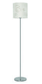 Торшер INDO с ножным выкл., 1X60W (E27), H1530, никель/микрофибра, кристаллическая пленка, бежевый. Челябинск