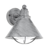 Уличный светильник настенный BARROSELA, 1х40W (E27), H240, гальван. сталь, состарен.серебряный/пластик, белый. Челябинск